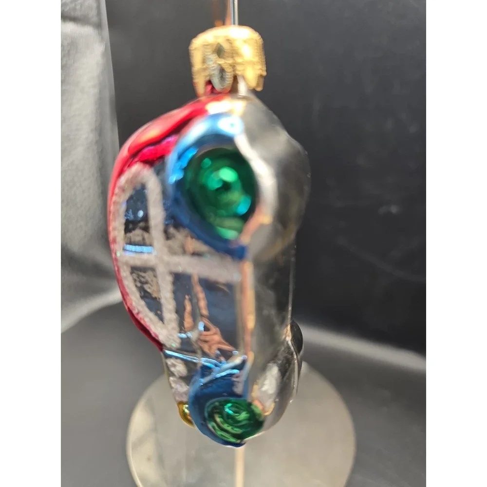 Vintage Old Gangster Car Auto Christmas Tree Ornament Hand Blown Mercury Glass